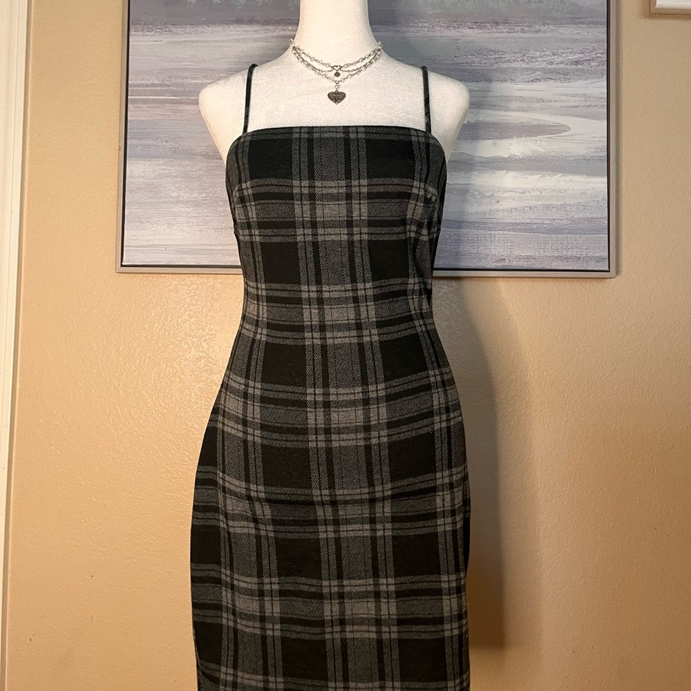 Lovely Day Black and Gray Dress